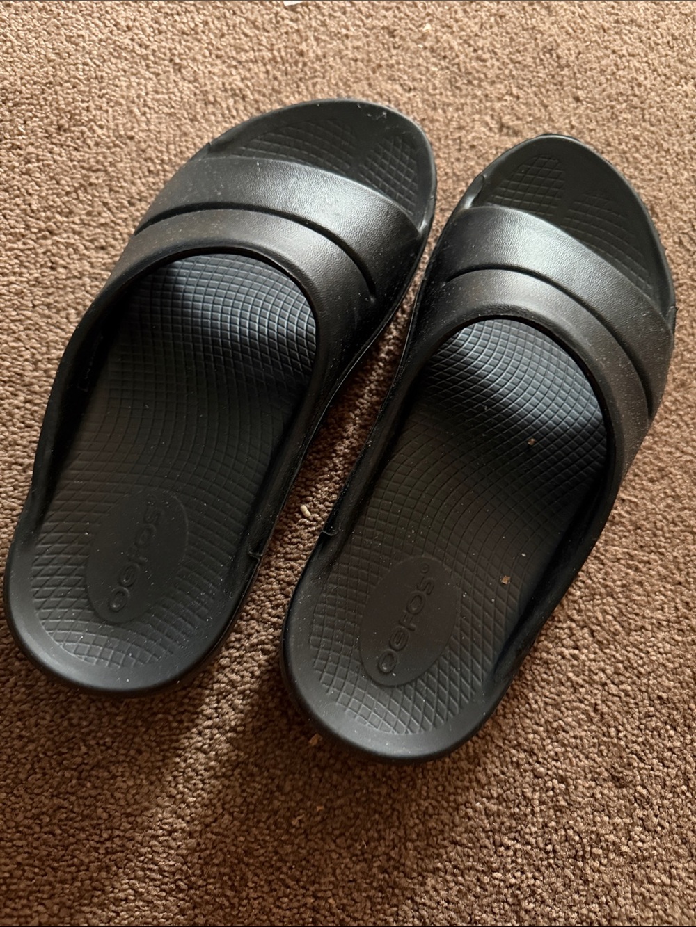 Oofos Ooahh Sandal Slide Recovery Footware Unisex Black Men's 5 Women's 7 EU 38